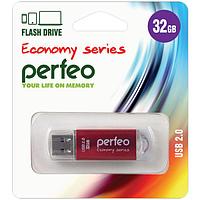 USB флэш-диск 32GB E01 Red economy series 10/100 PF-E01R032ES  Perfeo
