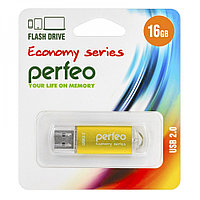 Флэш-диск 16GB E01 Perfeo USB  Gold economy series 10/100 PF-E01Gl016ES