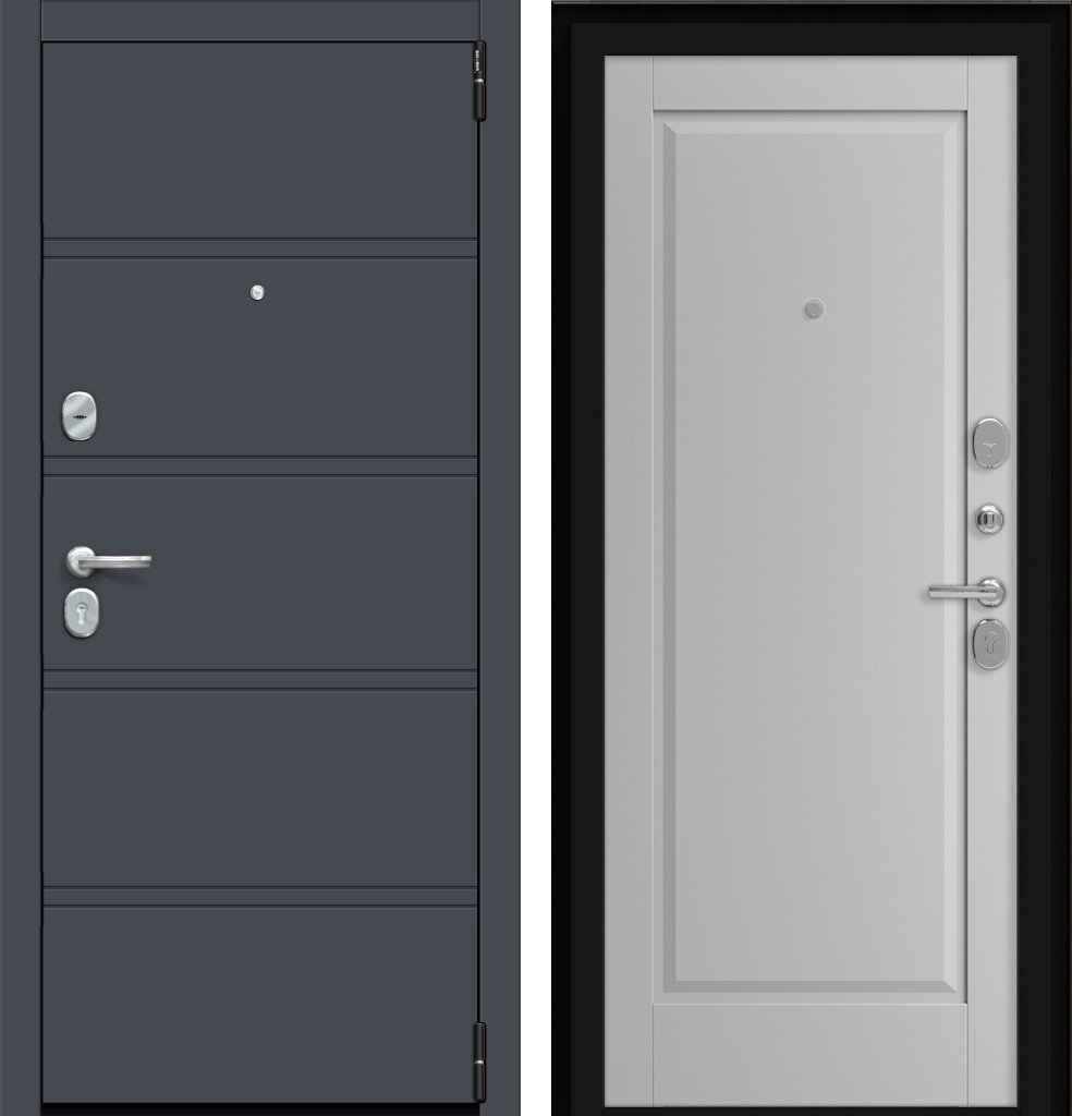 Двери входные металлические Porta R 8.П1 Graphite Pro/Nardo Grey