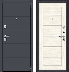 Двери входные металлические Porta R 4.Л22 Graphite Pro/Nordic Oak