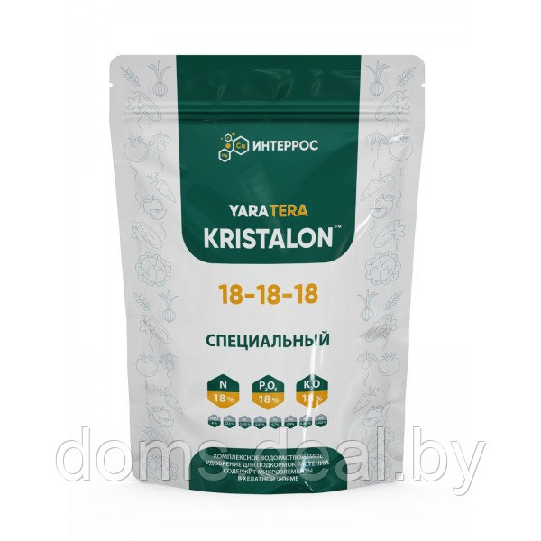 Минеральное удобрение Kristalon особый (специальный, зеленый) YARA Особый (специальный, зеленый) - фото 2 - id-p213459166