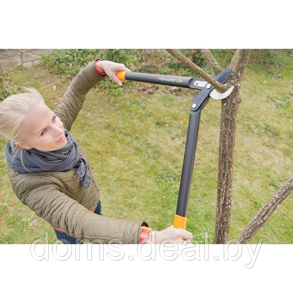 Сучкорез плоскостной Fiskars PowerGear L74 с загнутыми лезвиями (средний) 112290 FISKARS PowerGear L74 - фото 2 - id-p215496743