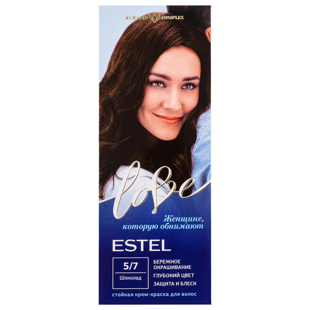 Стойкая крем-краска для волос ESTEL LOVE, тон 5/7, "Шоколад" - фото 1 - id-p225955350