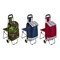 VETTA Тележка + сумка со стулом, сумка до 30кг, стул до 120кг, брезент, 44x94x26см, колеса ЭВА d16см