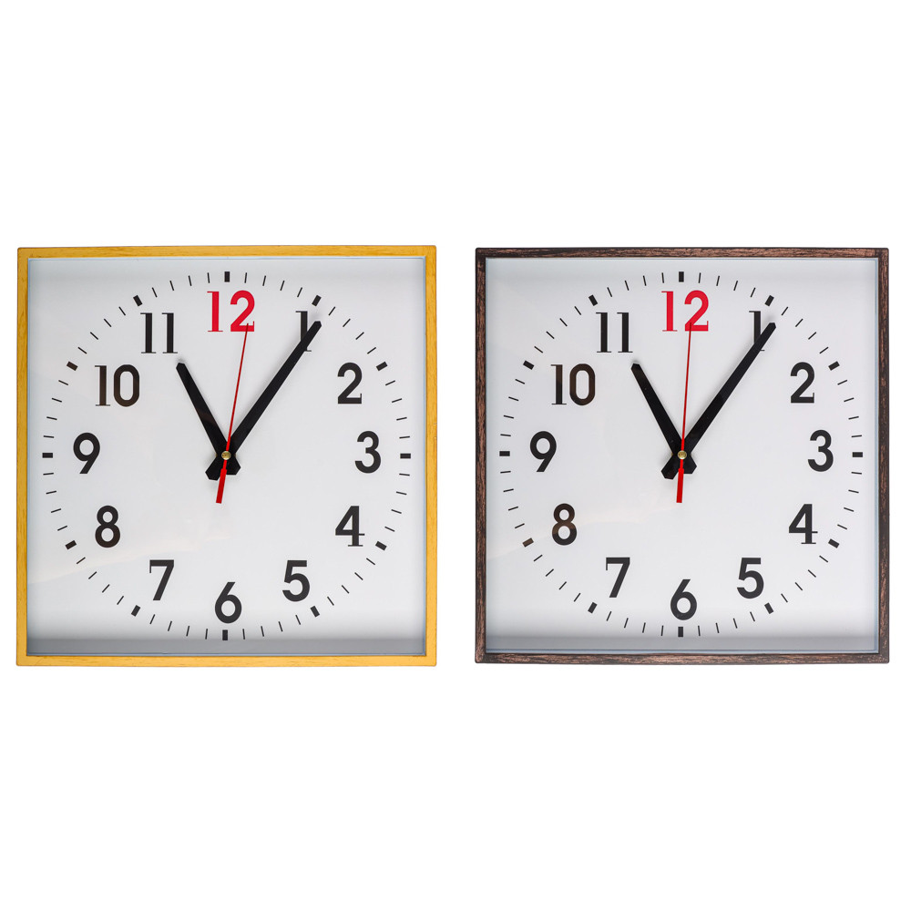 Часы настенные Ladecor Crono, 28 см, деревянная отделка, 2 дизайна - фото 1 - id-p225955454