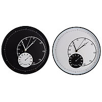 LADECOR CHRONO Часы настенные с термометром, пластик, стекло, d30,5х4,5см, 2 дизайна, ЧН-29