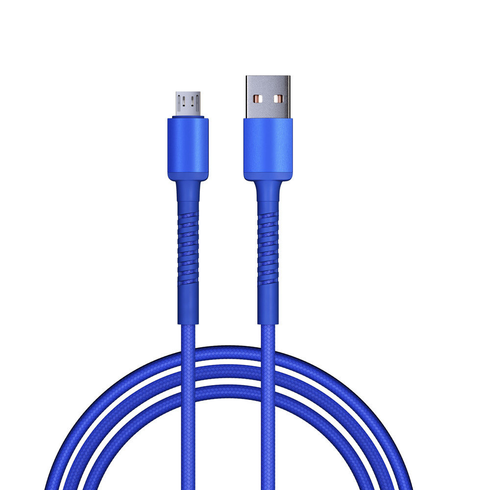 BY Кабель для зарядки XXL Micro USB, 2 м, Быстрая зарядка QC3.0, синий - фото 1 - id-p225952837