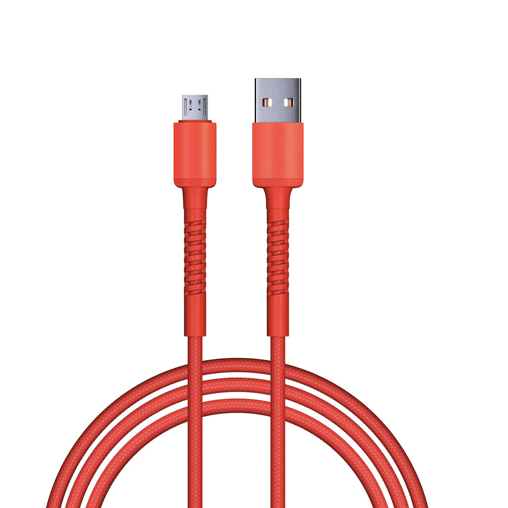 BY Кабель для зарядки XXL Micro USB, 2 м, Быстрая зарядка QC3.0, красный - фото 1 - id-p225952840