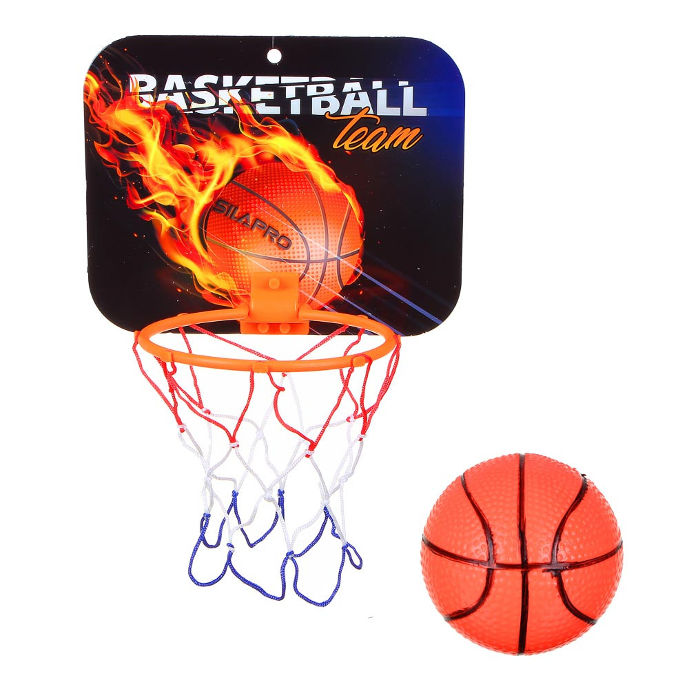 Набор для баскетбола детский SILAPRO: корзина 23х18 см, мяч - фото 1 - id-p225956609