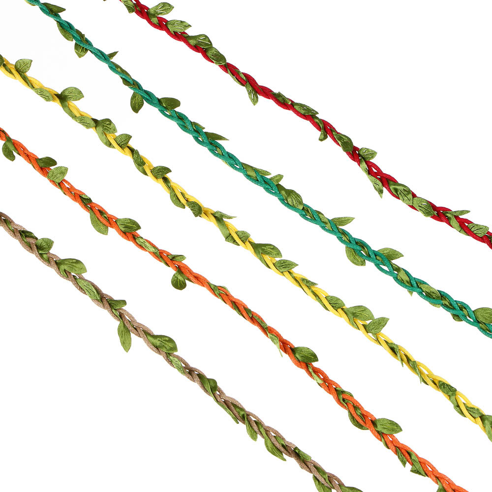 Веревка декоративная Inbloom, с листочками 10 м