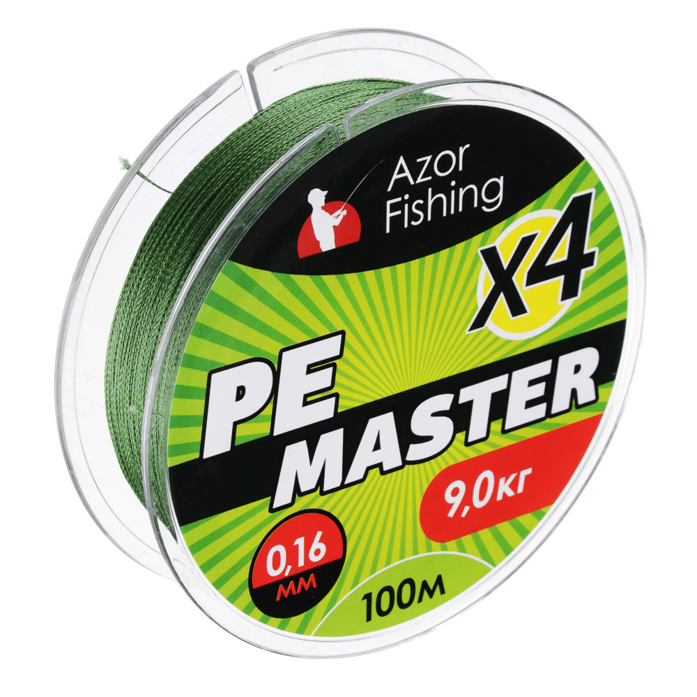 Леска плетеная AZOR FISHING PE Мастер, 0,16мм, 9,0 кг, зеленая - фото 1 - id-p225955737
