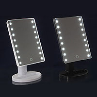 ЮНИLOOK Зеркало с LED-подсветкой, USB, 4хААА, пластик, стекло, 16,7х27см, 2-3 цвета