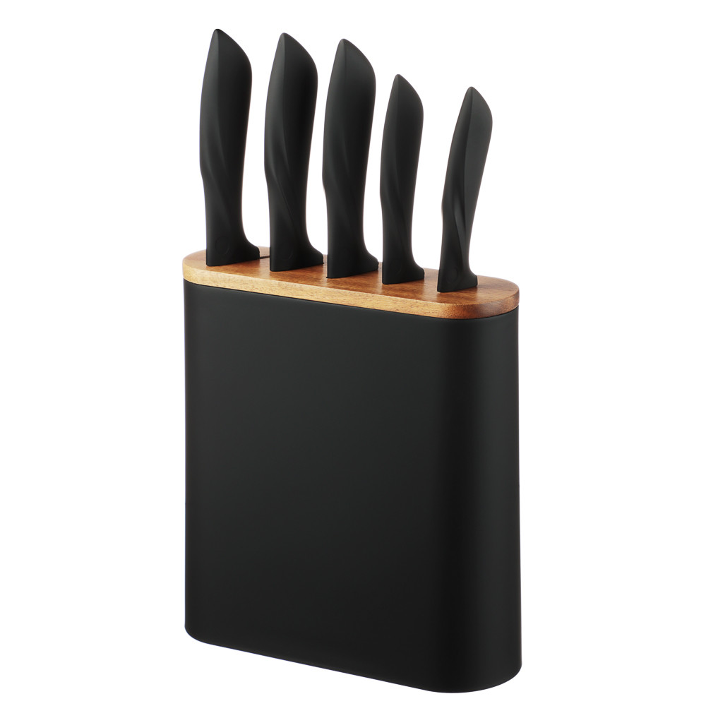 SATOSHI Эльван Набор ножей кухонных 6пр, на подставке - фото 1 - id-p225952967
