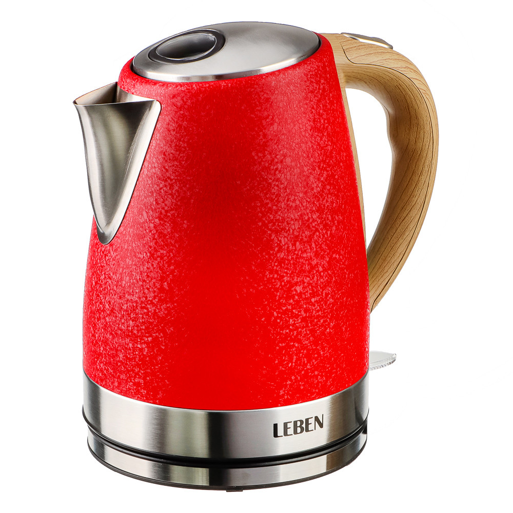 Чайник электрический LEBEN, 1,8 л, красный