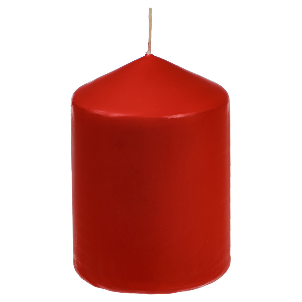 Свеча пеньковая Ladecor, красная, 7х10 см