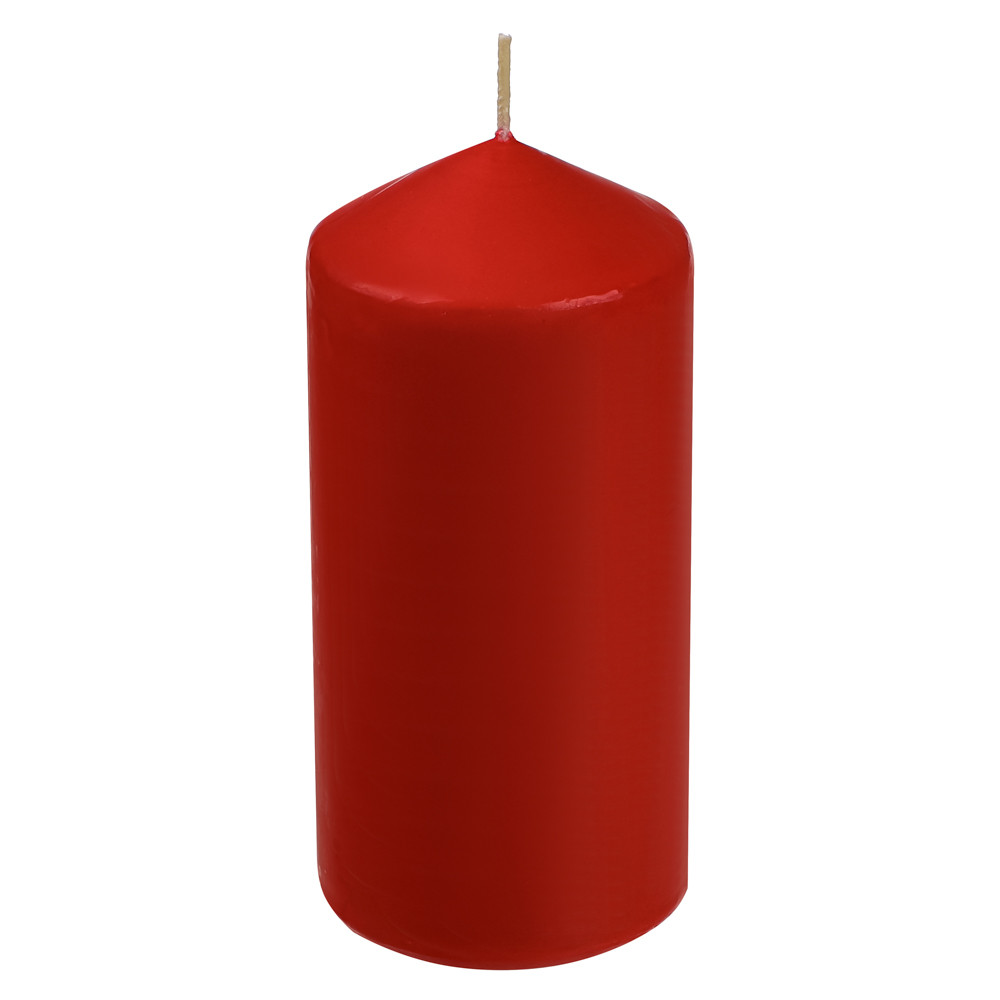Свеча пеньковая Ladecor, красная, 7х15 см