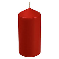 Свеча пеньковая Ladecor, красная, 7х15 см