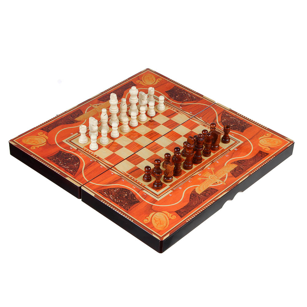 Набор игр LDGames 3 в 1 (шашки, шахматы, нарды) - фото 1 - id-p225954239