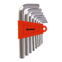 Набор ключей - шестигранников ЕРМАК, 1,5-10 мм, 9 шт