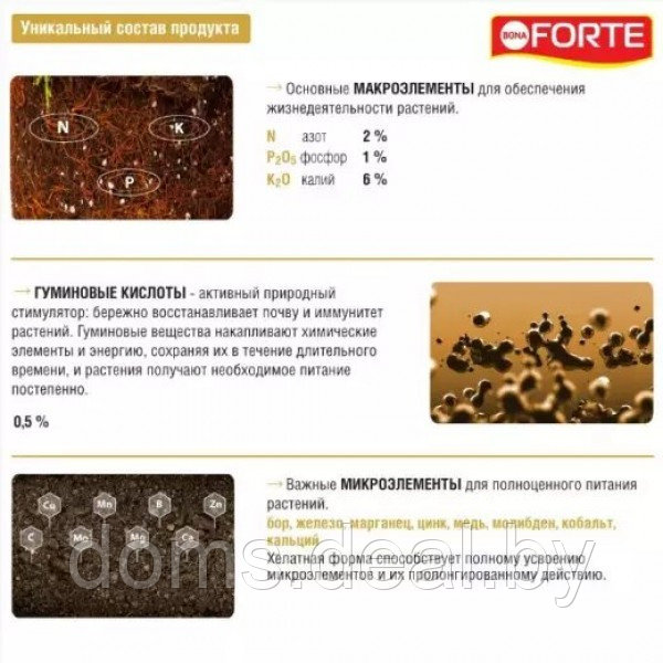 Удобрение Bona Forte минеральное (концентрат) для ХВОЙНЫХ РАСТЕНИЙ серия КРАСОТА, 285мл Bona Forte Удобрение - фото 2 - id-p216205233
