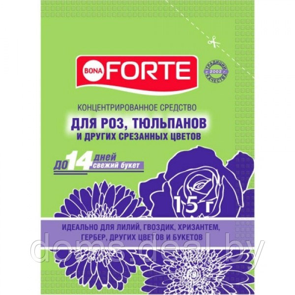 Средство для продления жизни СРЕЗАННЫХ ЦВЕТОВ Bona Forte, 15г Bona Forte Средство для срезанных цветов, Bona - фото 1 - id-p224458952