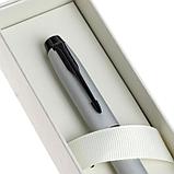 Ручка перьевая Parker IM Achromatic Matt Grey BT F, 0.8 мм, корпус из нержавеющей стали, синие чернила, фото 6