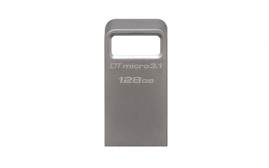 Флеш Диск Kingston 128Gb DataTraveler Micro 3.1 DTMC3/128GB USB3.1 серебристый - фото 1 - id-p225958100