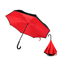 Зонт-трость обратного сложения Chaplin красный для нанесения логотипа