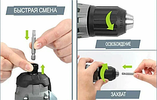 Дрель аккумуляторная WORKPRO 20V, 2 аккумулятора, фото 3