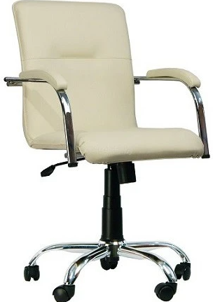 Кресло (стул) SITUP SAMBA chrome поворотное Кремовое