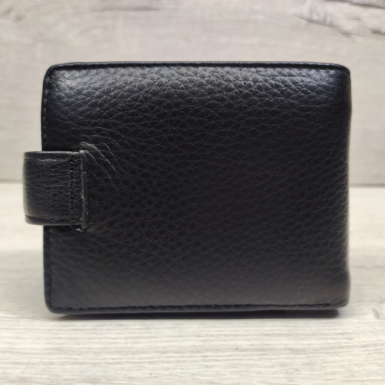 Кошелёк портмоне чёрный с синими вставками L512-207 - фото 3 - id-p225958196