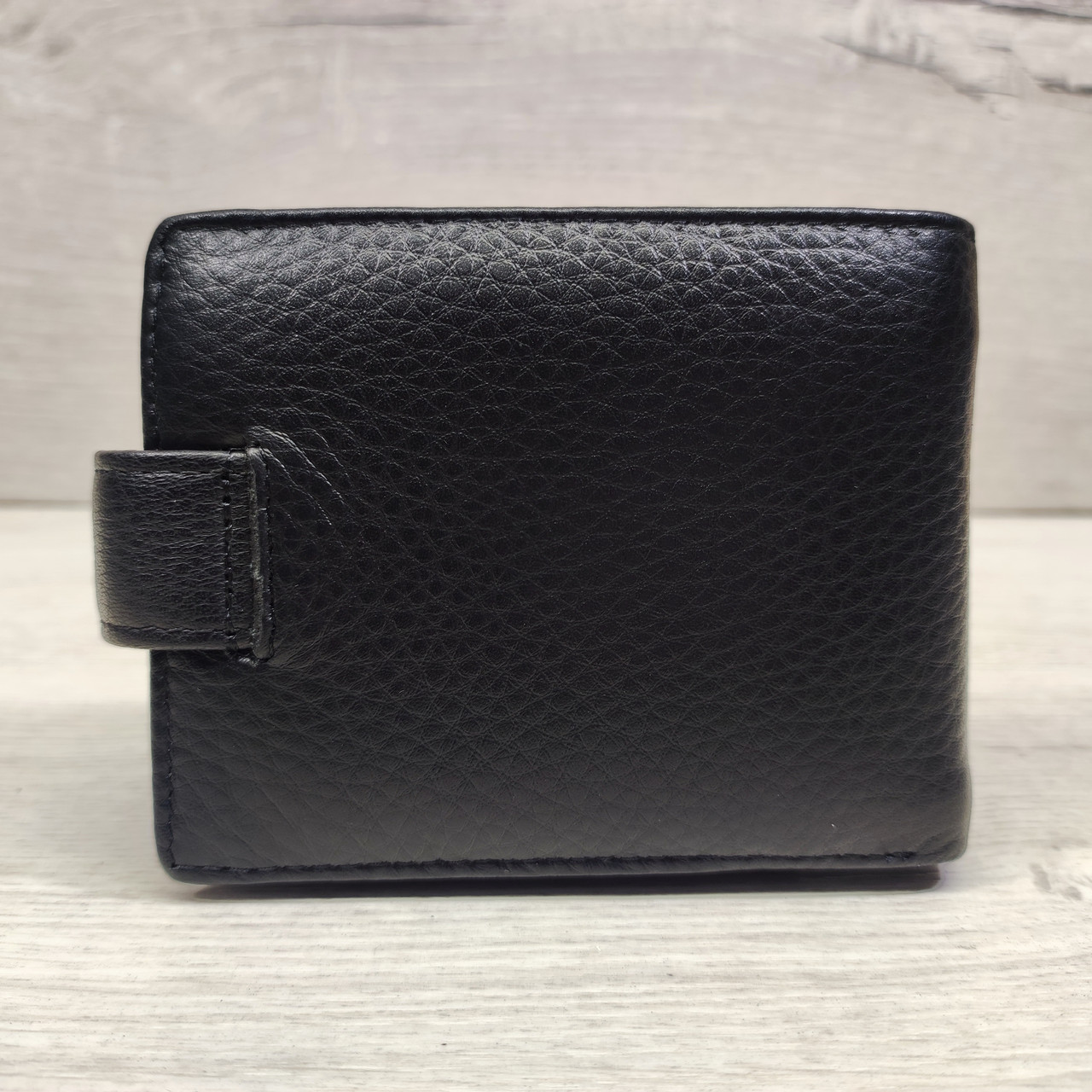 Кошелёк портмоне чёрный с синими вставками L512-207 - фото 2 - id-p225958196