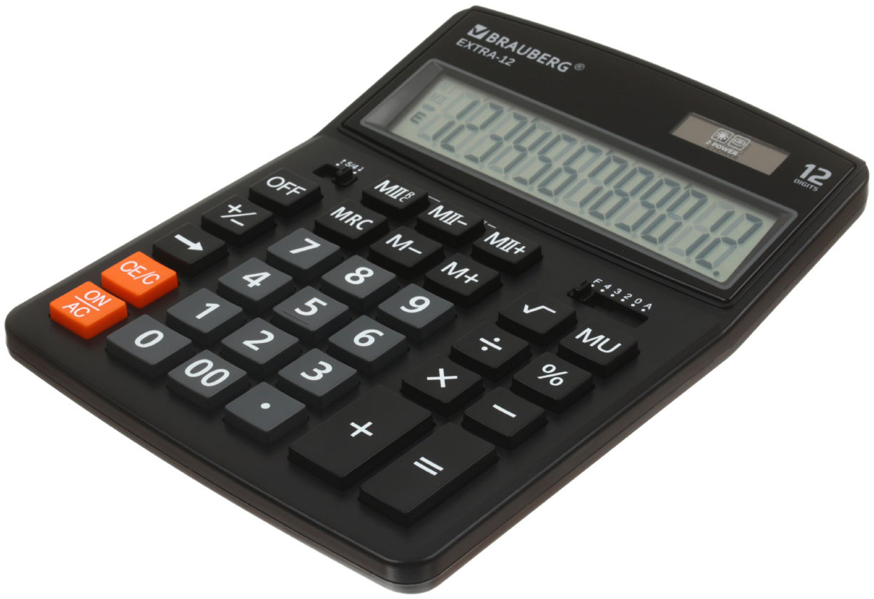 Калькулятор 12-разрядный Brauberg Extra-12 черный