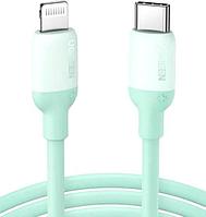 Кабель Ugreen US387 20308 USB Type-C - Lightning (1 м, зеленый)