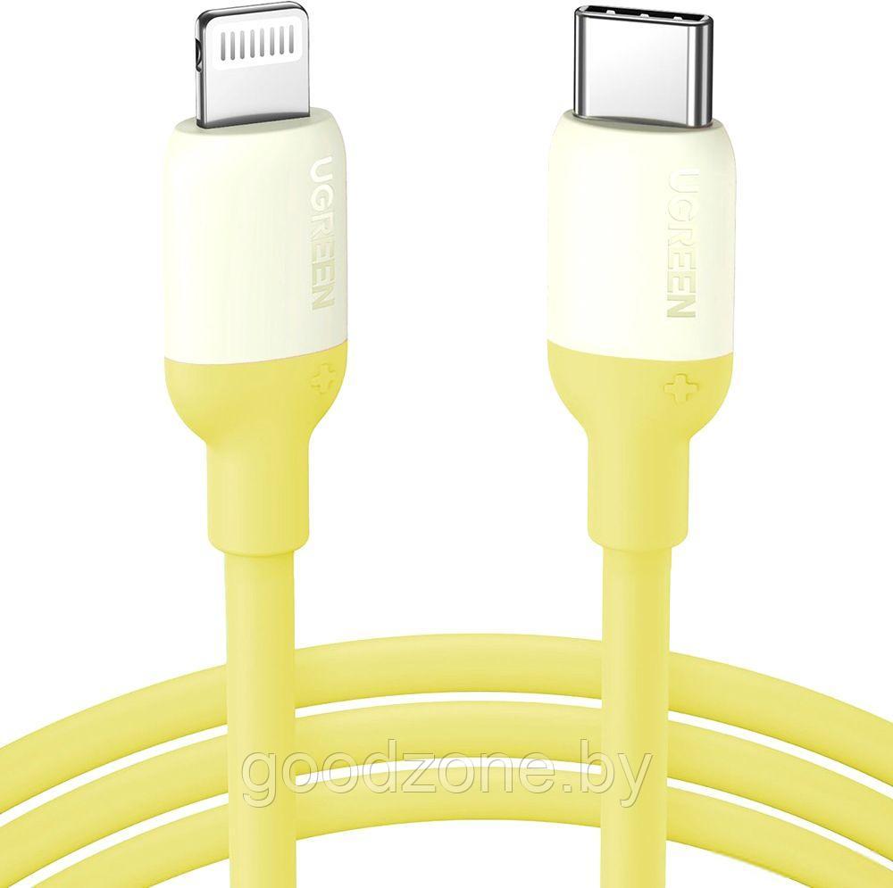 Кабель Ugreen US387 90226 USB Type-C - Lightning (1 м, желтый) - фото 1 - id-p225958980