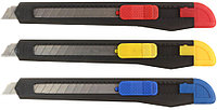 Нож канцелярский Attache ширина лезвия 9 мм, черный, цвет фиксатора - ассорти