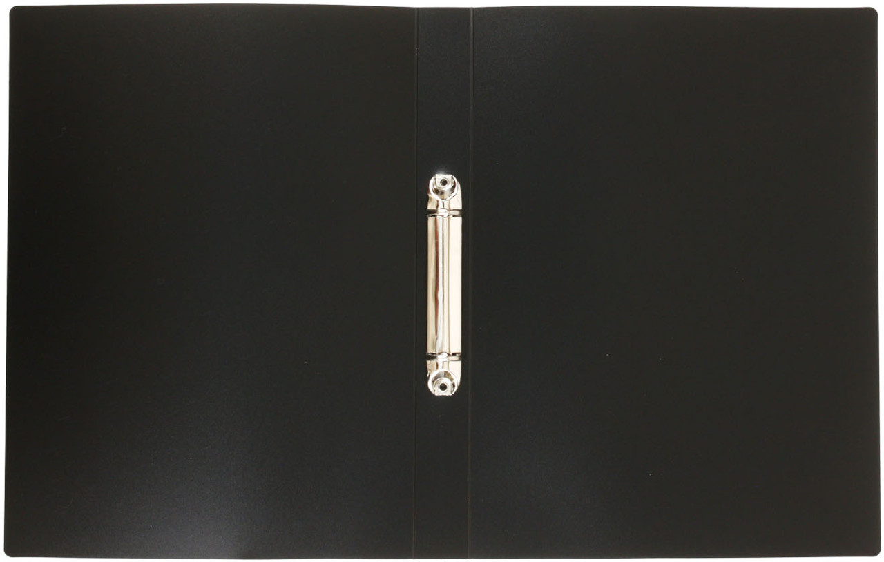 Папка пластиковая на 2-х кольцах Attache F502 толщина пластика 0,45 мм, черная - фото 1 - id-p225596330