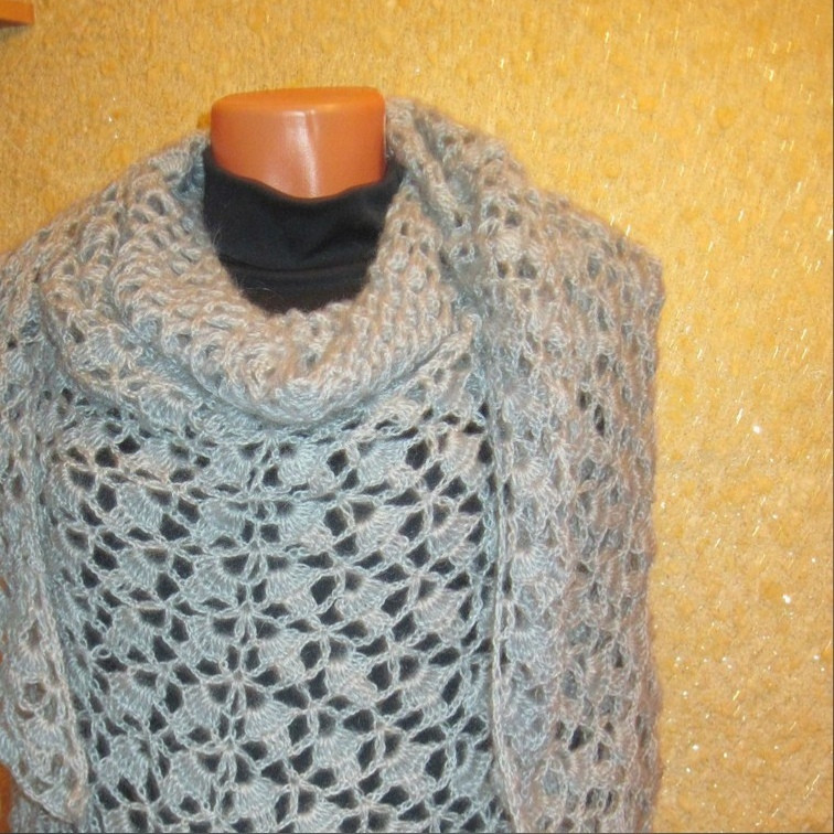 Шейный платок женский серый - фото 1 - id-p225960035