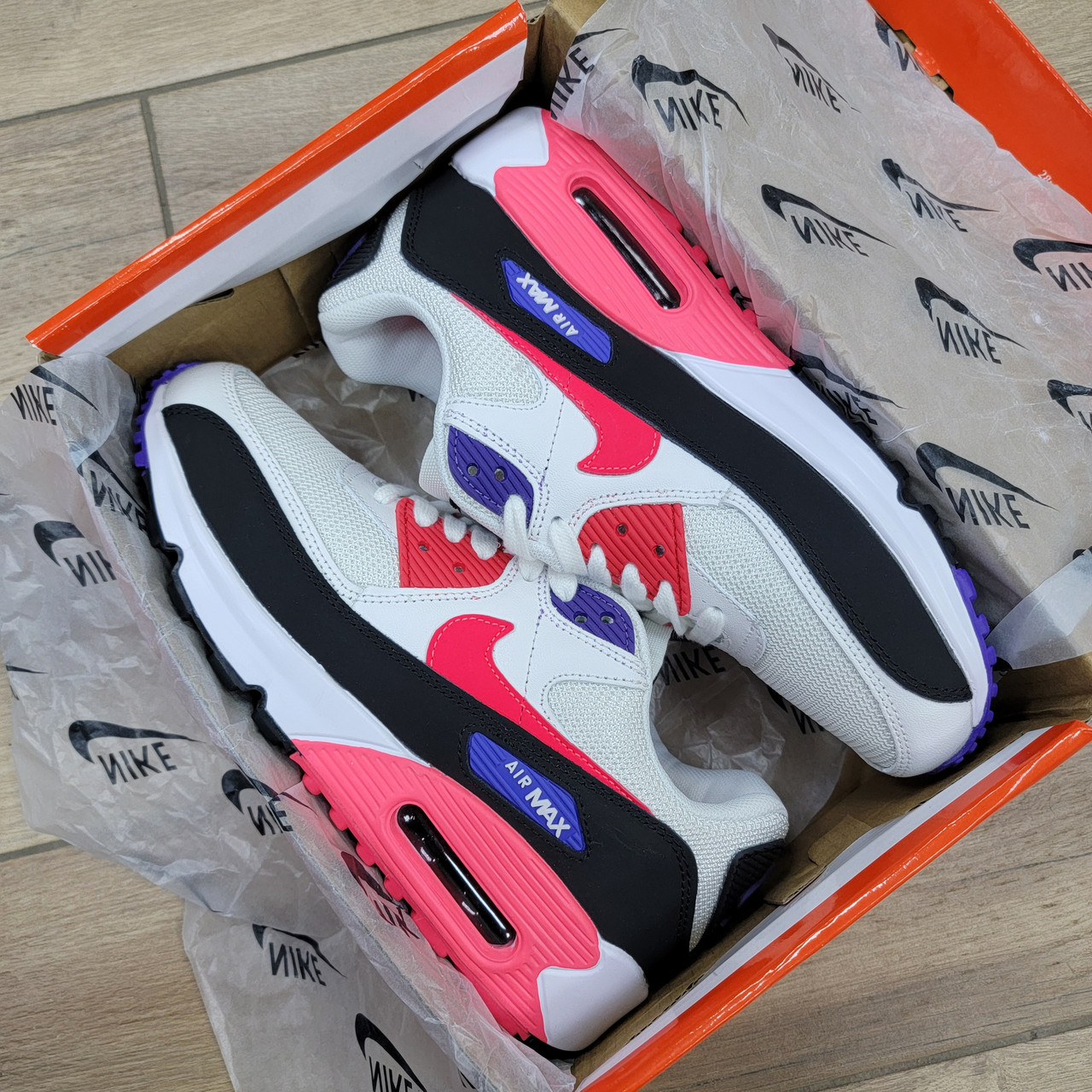 Кроссовки Nike Air Max 90 White Red Black - фото 6 - id-p158988788