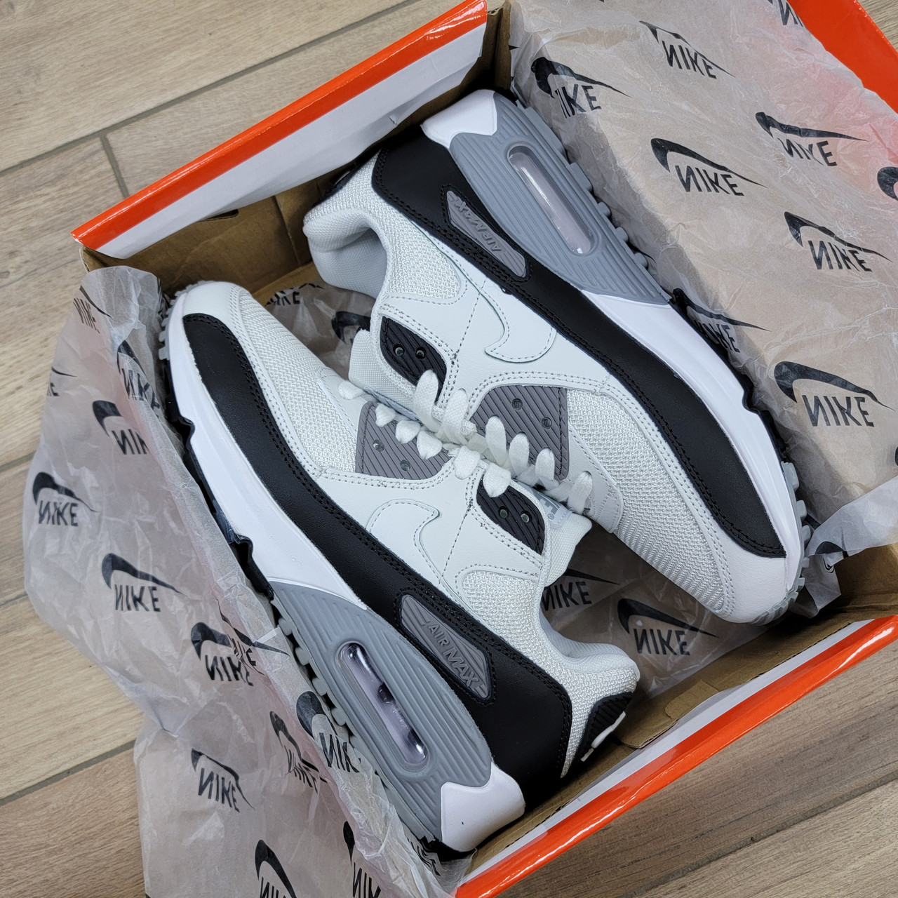 Кроссовки Nike Air Max 90 White Gray - фото 6 - id-p178198788