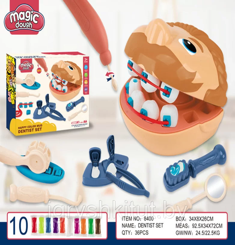 Игровой набор для лепки из пластилина Magic dough "Мистер Зубастик"