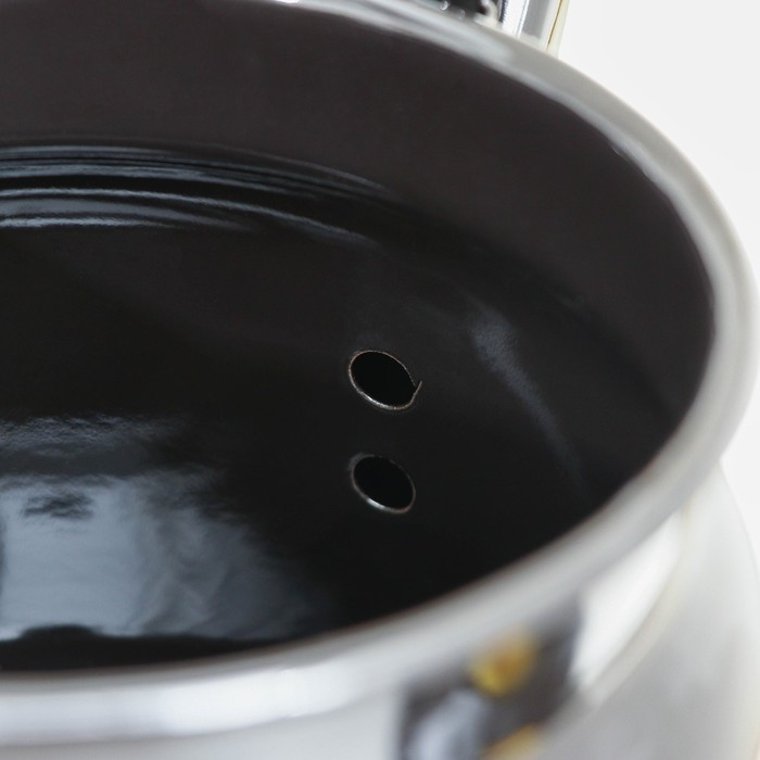 Чайник, 3,5 л, эмалированная крышка, индукция, цвет чёрный, рисунок МИКС - фото 3 - id-p225963119