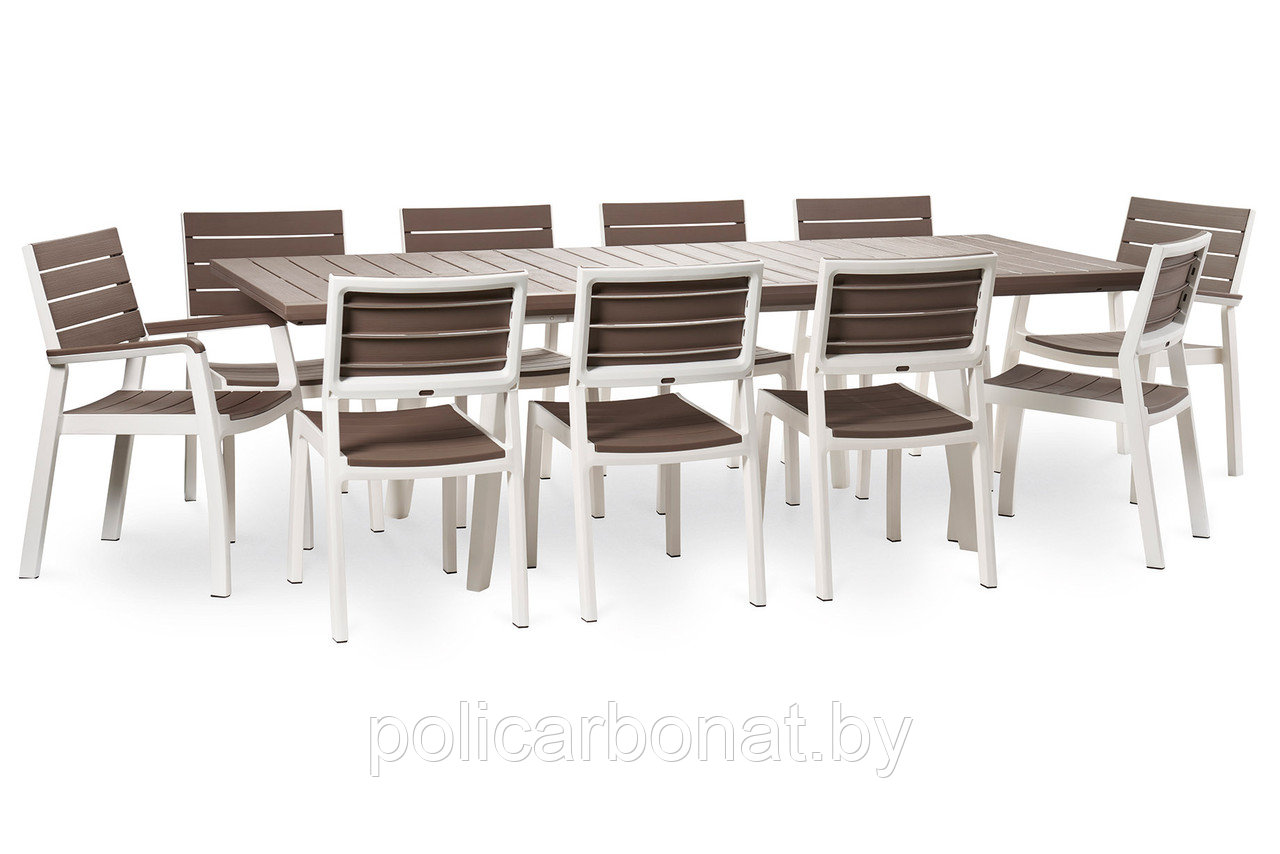 Стол раскладной Harmony extend table Keter, белый/капучино - фото 7 - id-p107896501