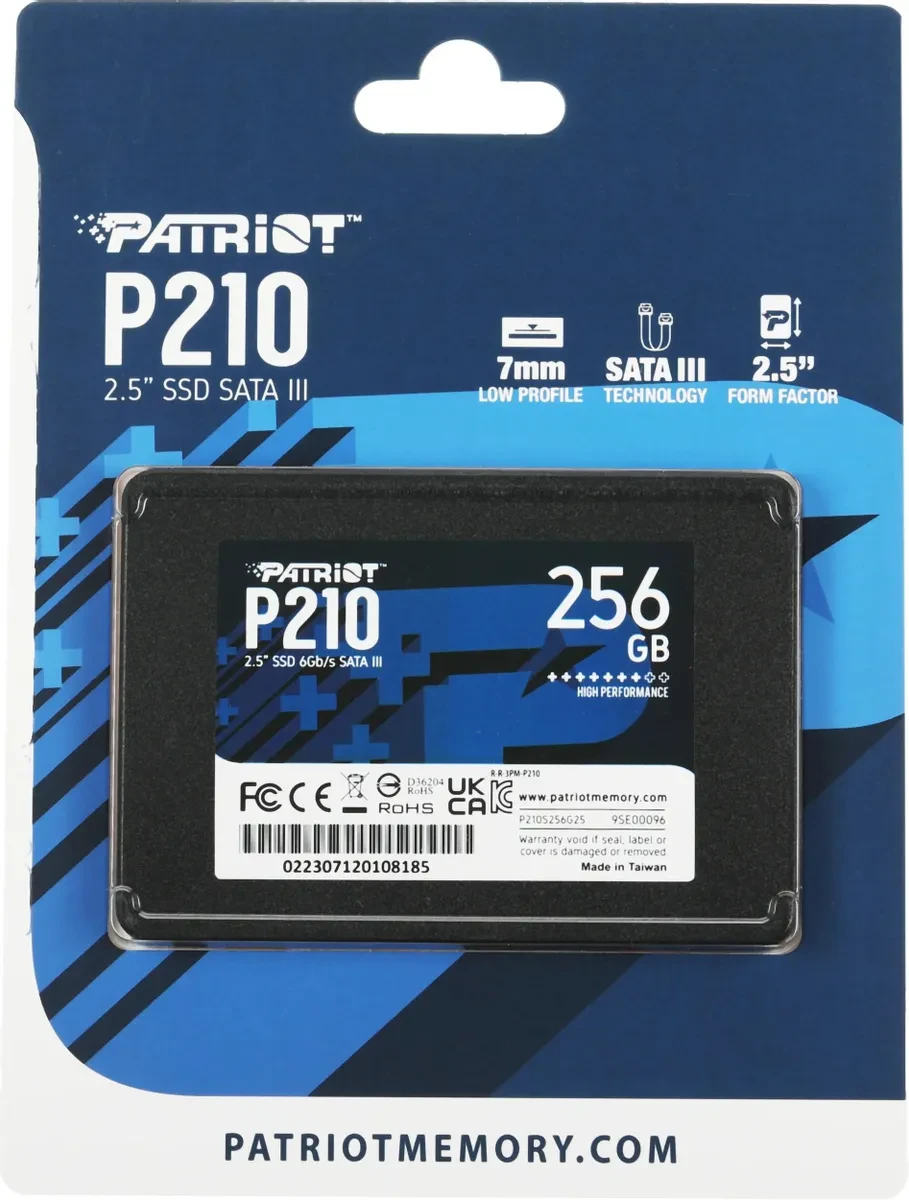 Жесткий диск Patriot P210 256GB P210S256G25 (2,5", SATA 3.0, 3D TLC NAND) 556854 - фото 4 - id-p225963864