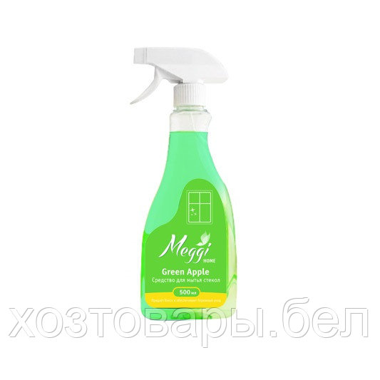 Средство для мытья стекол Meggi HOME "Green Apple" 0,5л