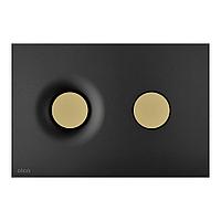 Кнопка смыва для инсталляции Alcadrain Dot.Dot. M1978-7 (Alcaplast), черный-мат/золотой-мат
