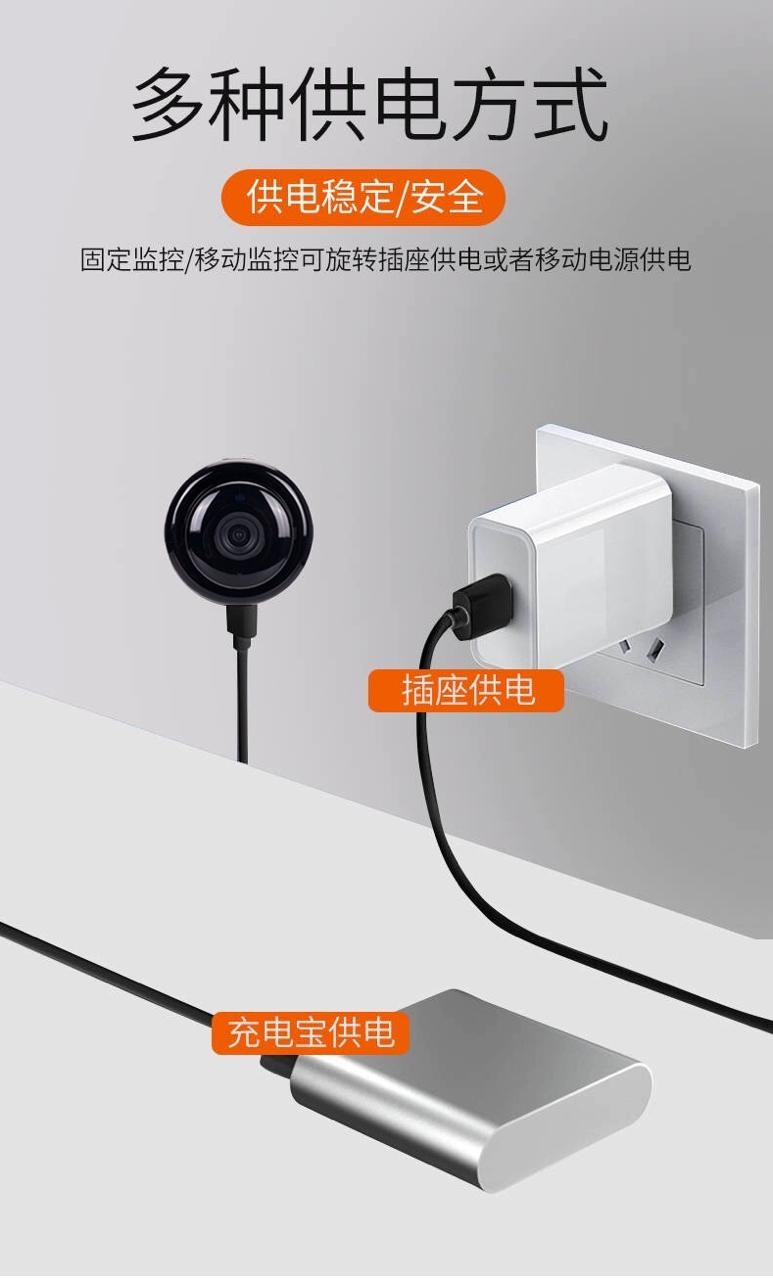 Охранная мини Wi-Fi Smart Net Camera V380 Pro с микрофоном, датчиком движения и сигналом тревоги - фото 4 - id-p224287849