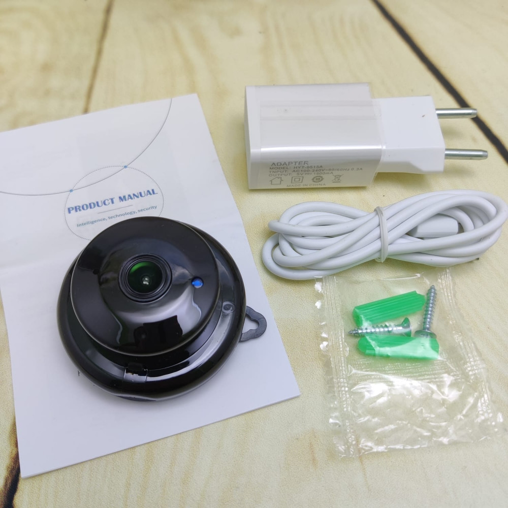 Охранная мини Wi-Fi Smart Net Camera V380 Pro с микрофоном, датчиком движения и сигналом тревоги - фото 6 - id-p224287849