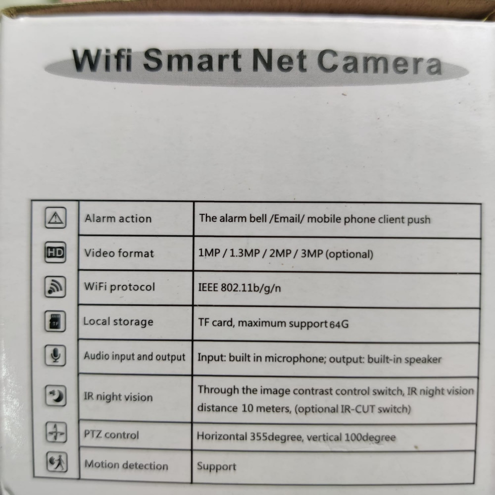 Охранная мини Wi-Fi Smart Net Camera V380 Pro с микрофоном, датчиком движения и сигналом тревоги - фото 9 - id-p224287849