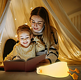 Светильник - ночник силиконовый Сонный Гусь Duck Sleep Lamp (USB, 3 режима, таймер 30 мин), фото 3